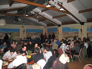The dining hall. Photo of dining hall.