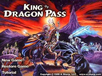 King of Dragon Pass splash screen. King of Dragon Pass splash screen.